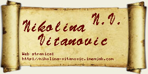 Nikolina Vitanović vizit kartica